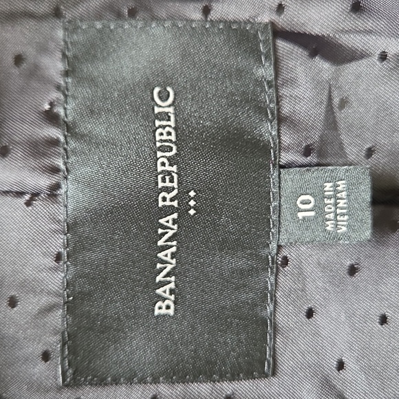 Banana Republic Factory Black Velvet 'Long and Lean' Blazer - Size 10 - Picture 7 of 9